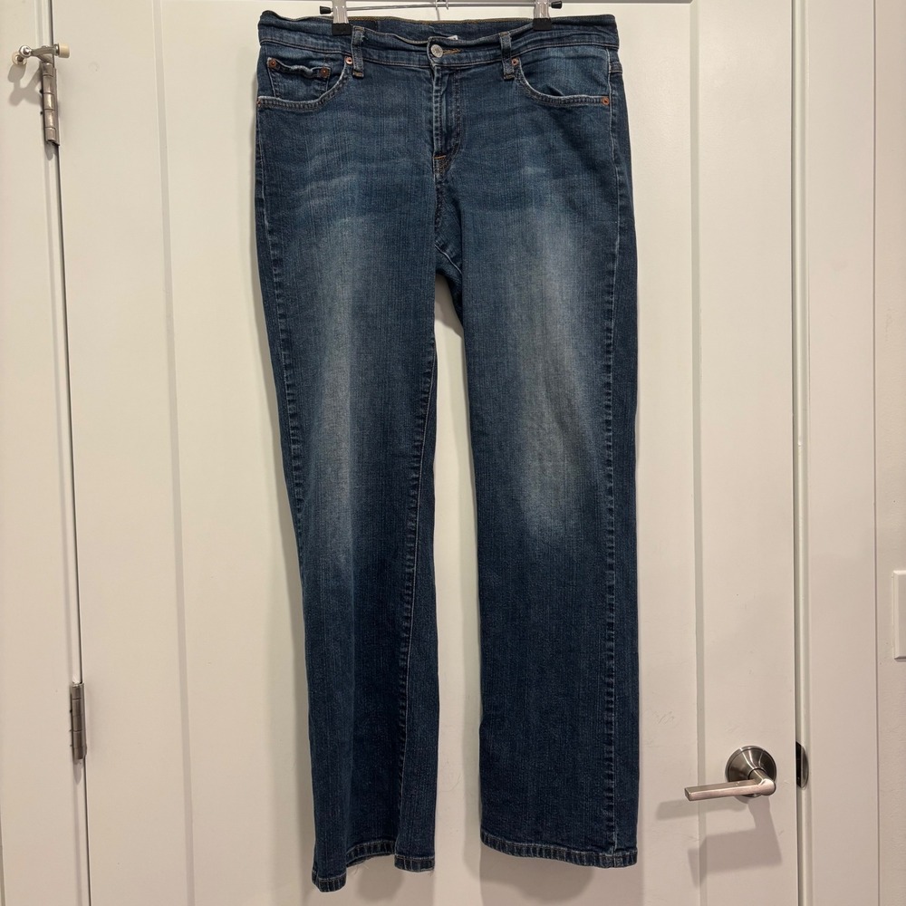 Lucky Brand Dungarees Classic Fit Straight Leg Jeans Medium Wash Size 12/31